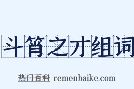 斗筲之才组词是什么意思的图片